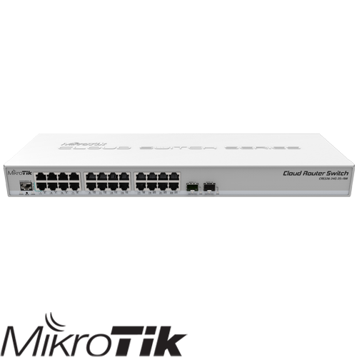 Mikrotik CRS326-24G-2S+RM 24xGig 2xSFP+ Cloud Router Switch – NSYS ...