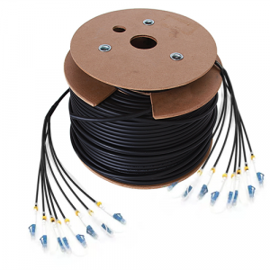 FiberOptic G657A2 SM 8xLC/UPC-8xLC/UPC 200m Outdoor Patchcord Outdoor pre-terminated οπτική ίνα Single-Mode καλώδιο δικτύου 8xLC εξωτερικού χώρου Δίκτυο κορμού οπτικών ινών Plug-and-Play Fiber